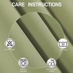LEMOMO Sage Green Blackout Curtains 52 x 63 Inch Length/Set of 2 Curtain - Image 4