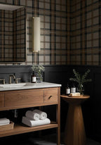 NextWall Harry & Grace Herringbone Plaid Premium Matte Non-Woven Peel and Stick - Image 4