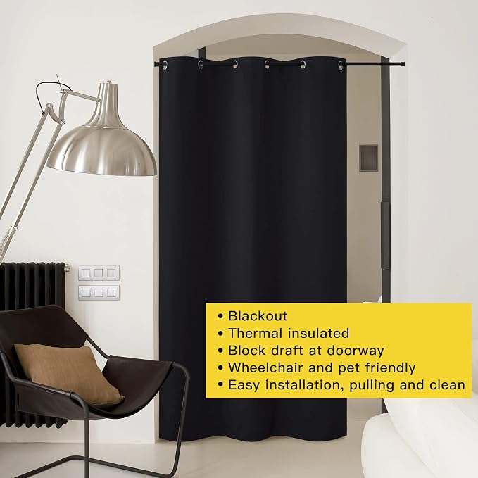 NICETOWN Faux Folding Accordion Doors, Front Door Curtains - Image 3