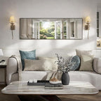 Simple Deluxe 47x14 Full Length Mirror Over The Door, Wall Mounted Full Body - Image 7