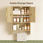 TEENFON Fluted Bathroom Wall Cabinet - Image 4
