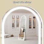 Koonmi LED Arched Full Length Mirror, Lighted Floor Mirrors - Image 2