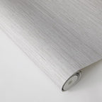 Tempaper Textured Pewter Grey Horizontal Faux Grasscloth Removable Peel and - Image 5