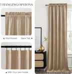 NICETOWN Thick Beige Velvet Drapes - Image 6