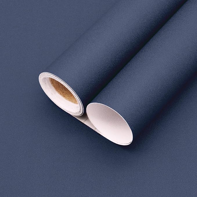 Yancorp 16"x394" Matte Gray Blue Peel and Stick Wallpaper Removable Contact by YancorpHomeDecor