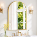 Arched Wall Mirror 36x24 Inch Gold Bathroom Vanity Mirror by SageNest
