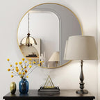 BEAUTYPEAK 20 Inch Round Mirror, Metal Frame Circle Mirror, Wall Mounted - Image 7