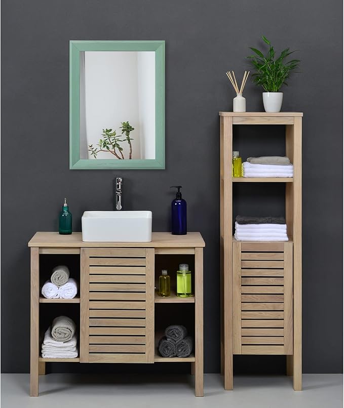 AAZZKANG Wood Framed Mirror Rectangle Modern Farmhouse Wall Mirrors Decor - Image 6