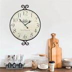 Farmhouse Wall Clock, 17H×13.4D Inch, Wrought Iron Frame - Image 7