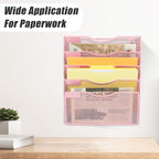 EASEPRES 5 Pocket Mesh Hanging Wall File Organizer, Wall Mounted Mail Paper - Image 6