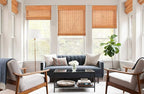 LazBlinds No Tools No Drill Cordless Bamboo Roman Shades, Custom Light - Image 4