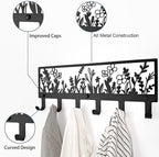Floral Wall Mounted Coat Rack - Image 3