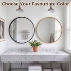 NEWBULIG 30 Inch Round Wall Mirror, Bathroom Mirror - Image 8