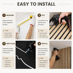 94.5 x 23.6 in Acoustic Wood Wall Panels, 3D Flexible Soundproof Absorbing - Image 8