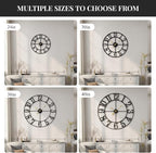 40 Inch Large Wall Clock, Silent Non-Ticking Battery Operated Black Metal Wall - Image 7
