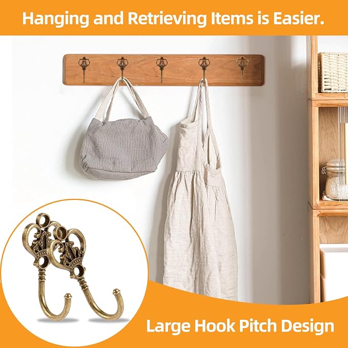 20 PCS Vintage Decorative Wall Hooks, Bohemian Decorative Coat Hook - Image 5