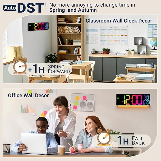 16.5" Large Digital Wall Clock - Image 5