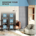 OUZUGIE WPC Acoustic Slat Wall Paneling, Living Room, TV Background, Study Room - Image 6