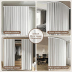 MaKefeile Room Divider Curtains & Flexible Bendable Tracks Set, Privacy - Image 6