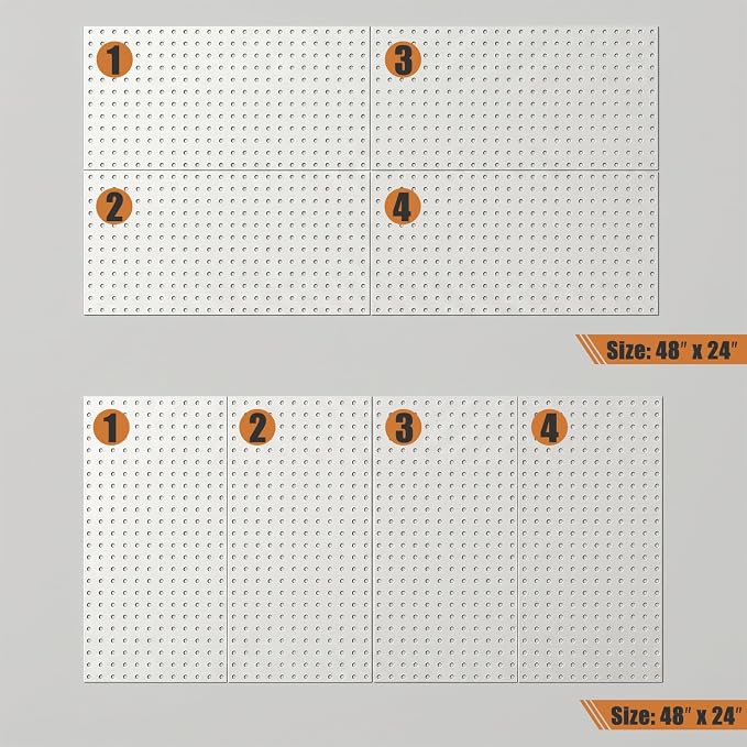 PBHEPJ 4 Pcs Metal Pegboard Panels, Heavy Duty Peg Boards - Image 4