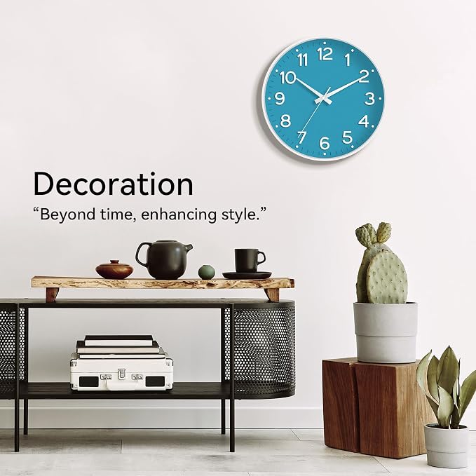 Roymnie Wall Clock, Silent Wall Clocks Battery Operated 8 Inch-Modern Non - Image 6