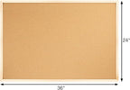 OWLKELA 24'' x 36'' Cork Board Bulletin Board, Wooden Framed Corkboard - Image 2