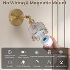 Vintage Battery Operated Wall Sconces - 5000mAh Rechargeable Dimmable Lights - - Image 6