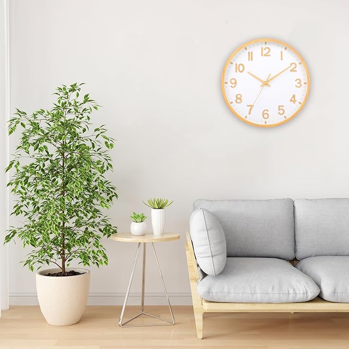 Wall Clocks Battery Operated 8 inch Modern Wall Clock, Silent Non Ticking Wall - Image 8