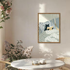 Funny Black Cat Wall Art Painting, Whimsical Cat in Stripe Bed Reading Wall - Image 6