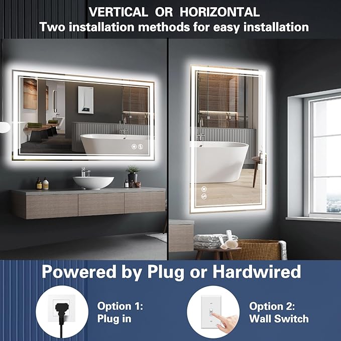48“ x 28” LED Bathroom Mirror - Image 7
