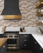 NextWall Washed Faux Brick Peel and Stick Wallpaper - Image 6