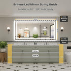 84x40 Inch LED Bathroom Mirror - Image 2