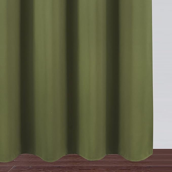 LEMOMO Olive Green Blackout Curtains/52 x 84 Inch Long/Set of 2 Curtain - Image 9