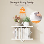 ELYKEN Floating Shelves for Wall, 2-Tier Wall Mounted Storage Shelves for Books - Image 7