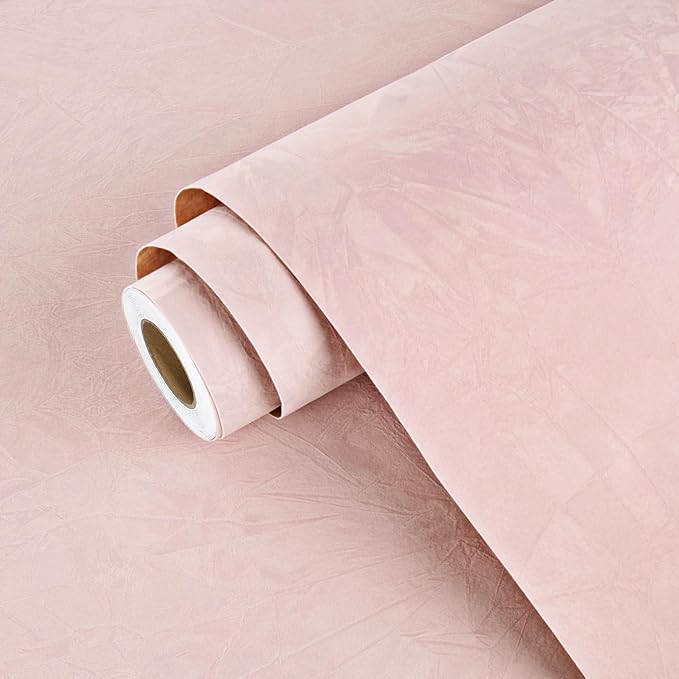 Wallercity Pink Self-Adhesive Velvet Flocking Liner Contact Paper Soft Flocking by Wallercity