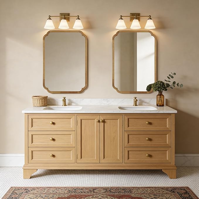 WallBeyond 28" x 40" Rounded Corner Arch Wall Mirror - Image 7