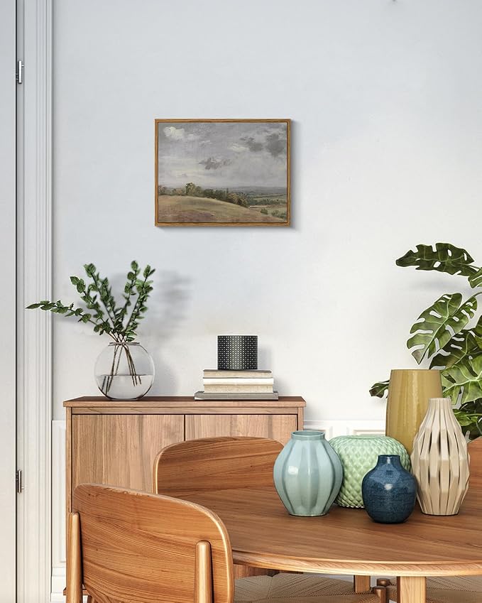 InSimSea Framed Canvas Wall Art Vintage Decor, Landscape Wall Art, Farmhouse - Image 3