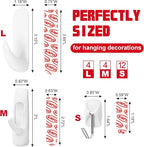 Sinfuo 20 Hooks for Hanging Variety Pack, Adhesive wall Hooks Heavy Duty - Image 2