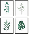 HAUS AND HUES Green Plant Art Print Set of 4-16x20 by HausandHuesArtPrints