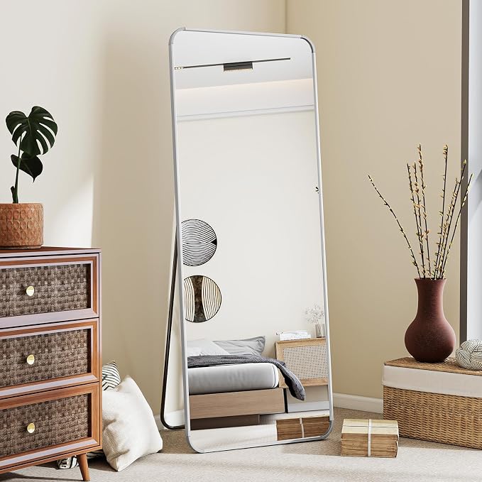 BEAUTYPEAK Silver Full Length Mirror, Suitable - Image 2
