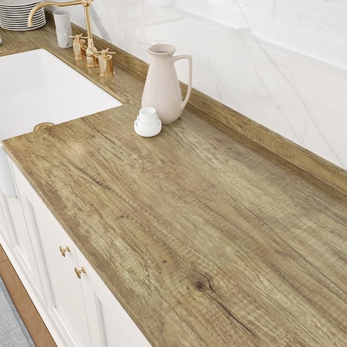 WESTICK Brown Wood Contact Paper Removable Wooden Wallpaper Self Adhesive Wood - Image 3