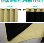 NICETOWN Total Shade Curtains and Draperies, Heavy-Duty Full Light Shading - Image 5