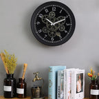 CLXEAST 15 Inch Real Moving Gear Wall Clock, Vintage Industrial Steampunk Metal - Image 4
