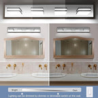 SineRise LED Modern Bathroom Vanity Light Fixtures, Chrome Modern Acrylic - Image 4