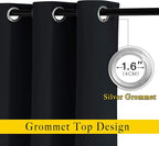 NICETOWN Black Out Dooway Curtain 80 inches Long, Grommet Thermal Insulated - Image 2