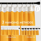 MIULEE Yellow Back Tab Blackout Curtains 84 Inch Length 2 Panels Set - Image 3