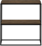 Furinno Moretti Modern Wide Stackable Metal Shelf, Columbia Walnut - Image 6
