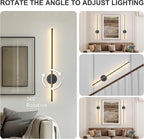 Battery Operated Modern Wall Sconces Set of Two, Rechargeable Wireless Wall - Image 7