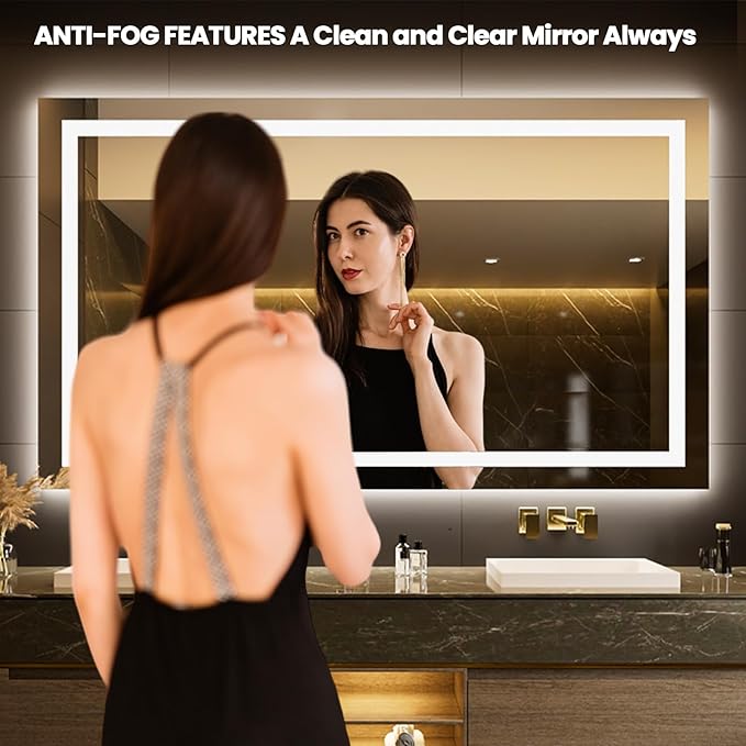 LOAAO 68"x36" LED Bathroom Mirror - Image 2