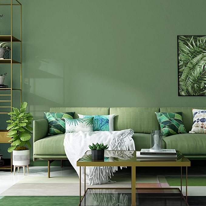 Yancorp 24"x394" Matte Grass Green Peel and Stick Wallpaper - Image 3